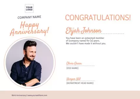 Edit a Work Anniversary flyer