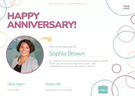 Edit a Work Anniversary flyer