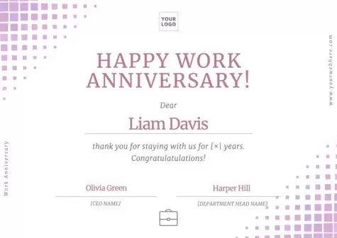 Edit a Work Anniversary flyer