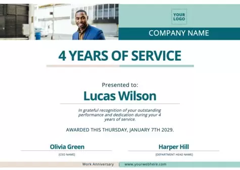 Edit a Work Anniversary flyer