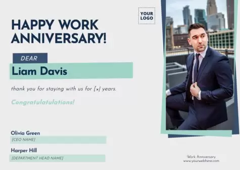 Edit a Work Anniversary flyer