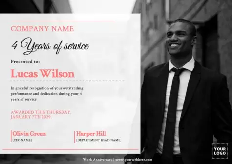 Edit a Work Anniversary flyer