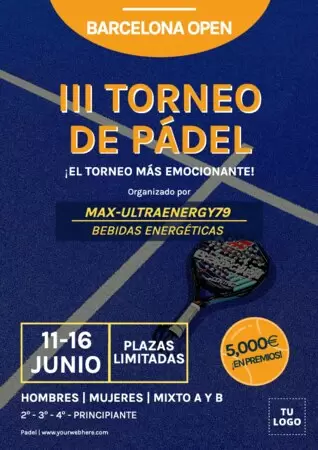 Edita un banner de Pádel