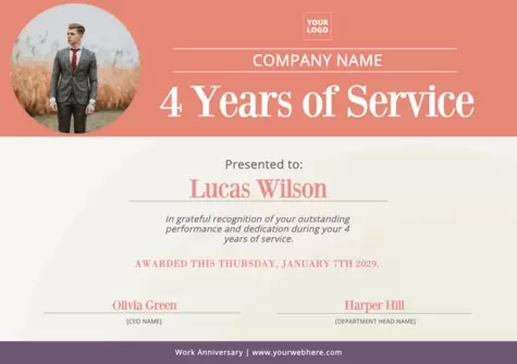 Edit a Work Anniversary flyer