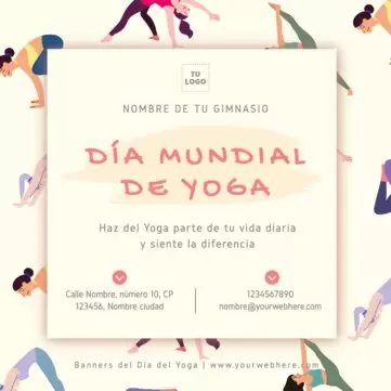 Edita flyers del Día del Yoga
