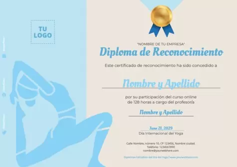 Edita un diploma deportivo