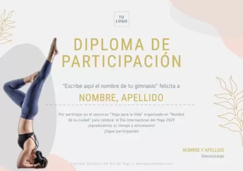 Edita un diploma deportivo