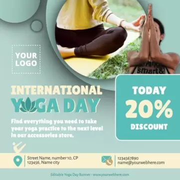 Edit a Yoga Day banner