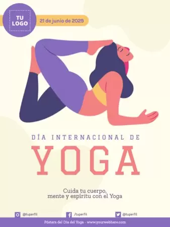 Edita flyers del Día del Yoga