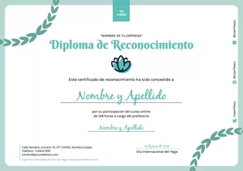 Edita un diploma deportivo