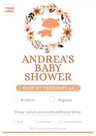 Modifier un prospectus pour une Baby Shower