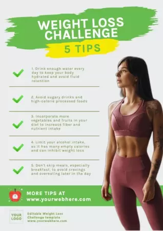 Weight Loss Challenge Flyer Templates