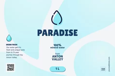 Edit a water bottle label