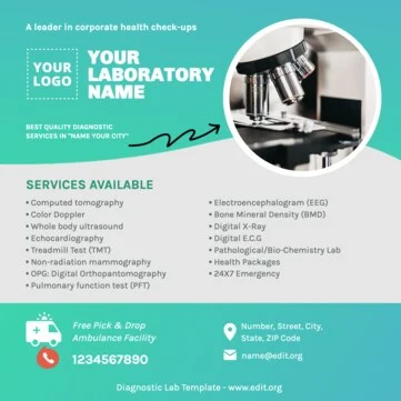 Edit a Diagnostic Lab flyer
