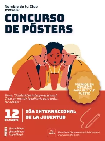 Edita un flyer del Día de la Juvetud