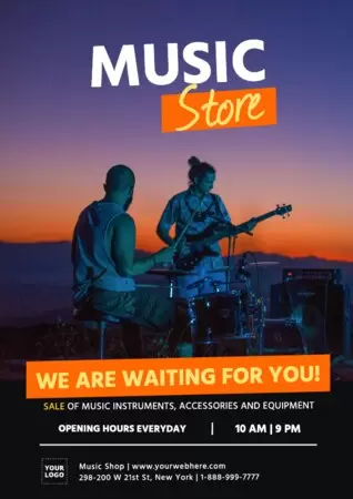Edit a Music Store template