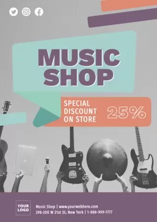 Edit a Music Store template