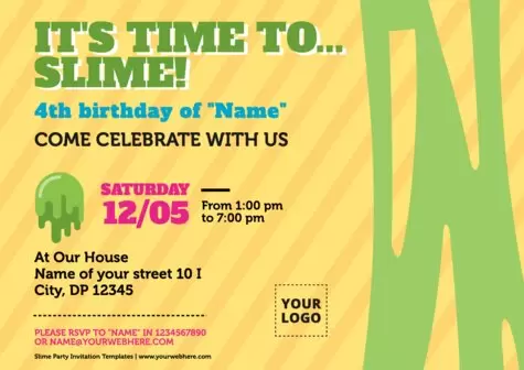 Slime Time Banner / Slime Banner / Slime Birthday / Slime Party