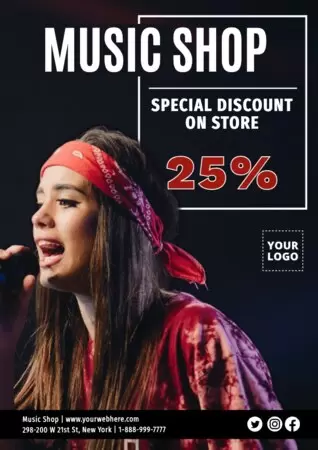 Edit a Music Store template