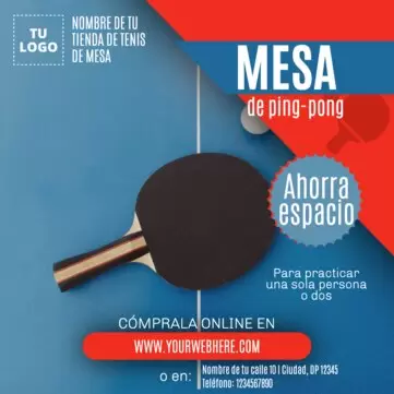 Edita un flyer de Tenis Mesa