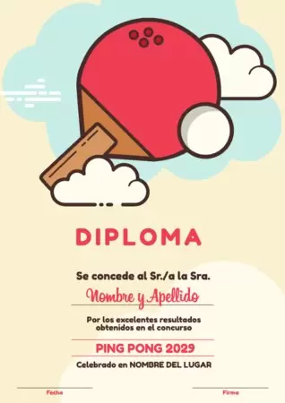 Edita un diploma deportivo