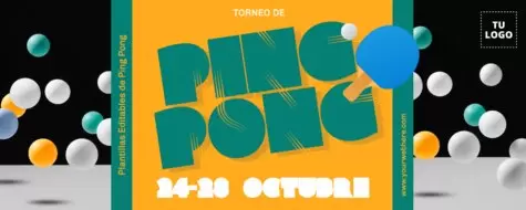 Edita un flyer de Tenis Mesa