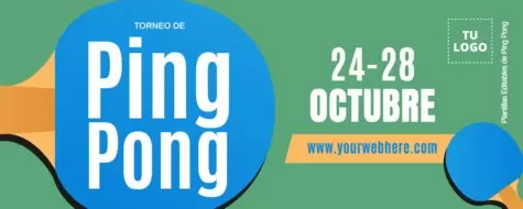 Edita un flyer de Tenis Mesa