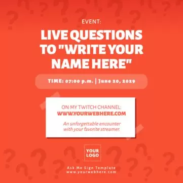 Criar minha propaganda de evento live