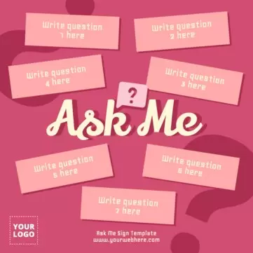 Edit an Ask Me sign