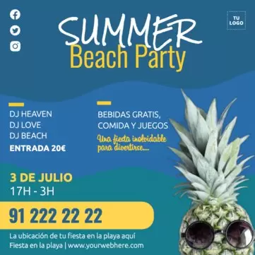 Edita un anuncio de Fiesta en la Playa