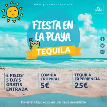 Edita un anuncio de Fiesta en la Playa