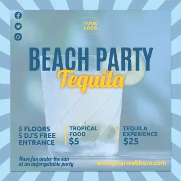 Edit a Beach Party sign