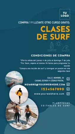 Edita un cartel de Surf