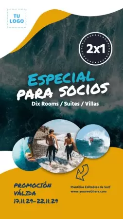 Edita un cartel de Surf