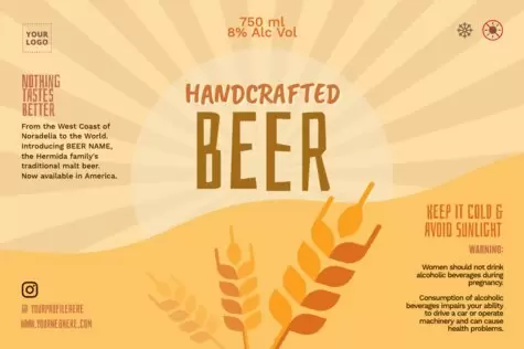Editar uma etiqueta de cerveja