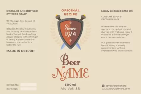 Edit a beer label design