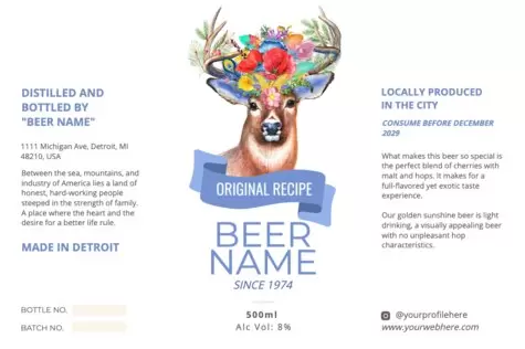  Edytuj projekt etykiety piwa