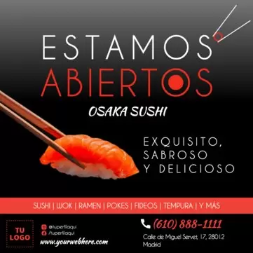 Edita un menú de sushi