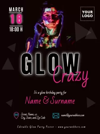 Edit a Glow Party banner