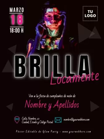 Edita un banner de Glow Party