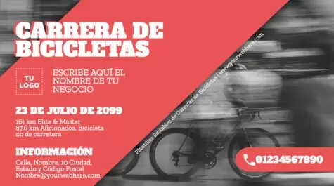 Edita un banner de Carrera de Bici
