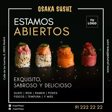 Edita un menú de sushi