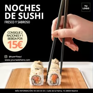 Edita un menú de sushi