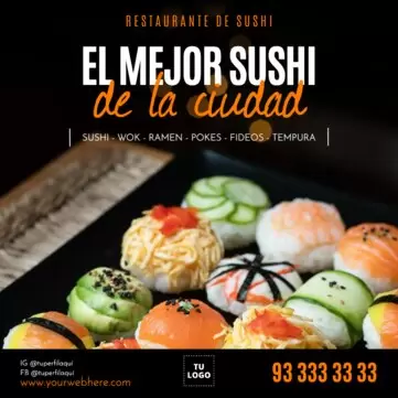 Edita un menú de sushi