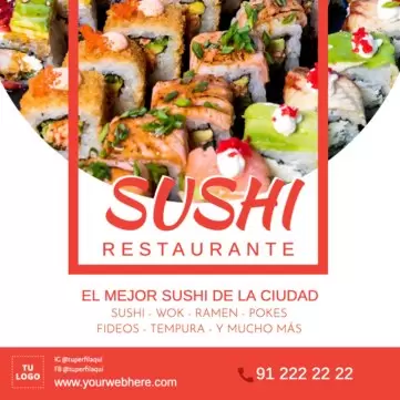 Edita un menú de sushi