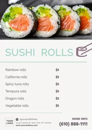 Edytuj menu sushi