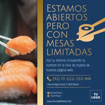 Edita un menú de sushi