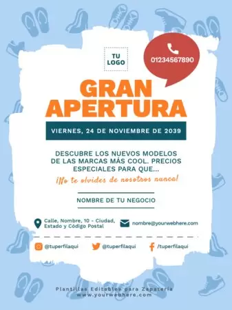 Edita un flyer de Zapatos