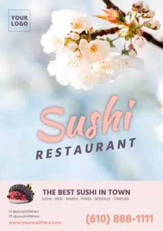 Edite um cardápio de sushi