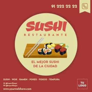 Edita un menú de sushi